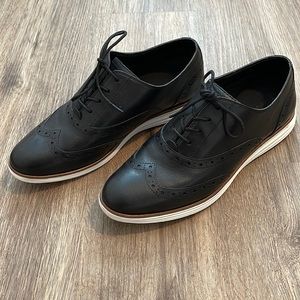 Cole Haan Zero Grand Black leather Wingtip oxfords